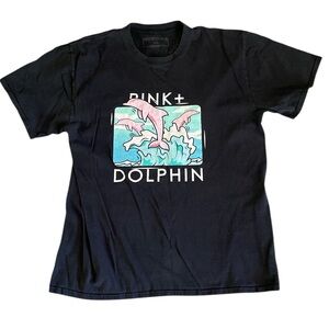 Pink Dolphin men’s Black Graphic T-Shirt